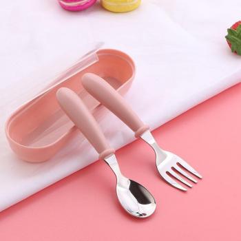 Toddler Cartoon Cutlery Set Stainless Steel Spoon and Fork