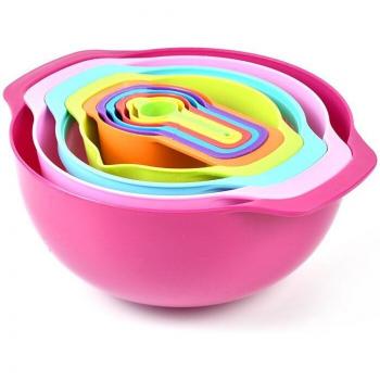 Portable 10-Piece Kitchen Baking Set with Drain Basket