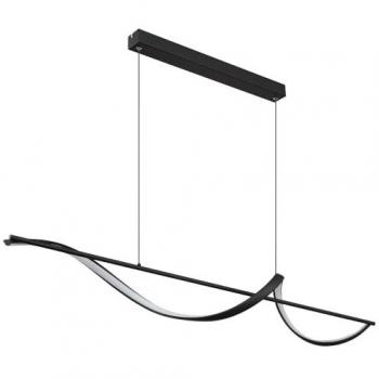 Sospensione luminosa violino nera opaca con LED