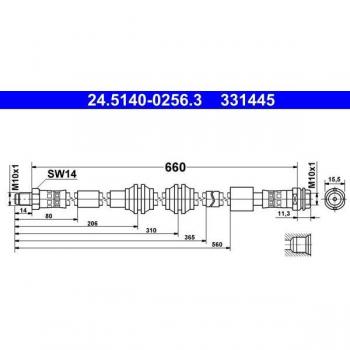 ATE Brake Hose Fitting 24514002563
