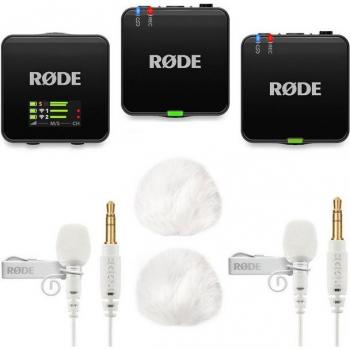 RØDE Rode Wireless GO Gen 3 mit Lavalier GO WH und Windschutz