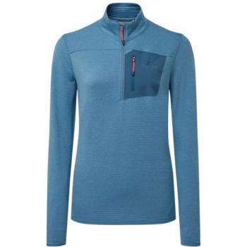 Mountain Equipment Damen Fleece Oberteil Lumiko Zip T, Größe XL, Blau
