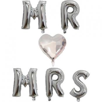 6pcs MR MRS Rose Gold Balloons for Party Decorations