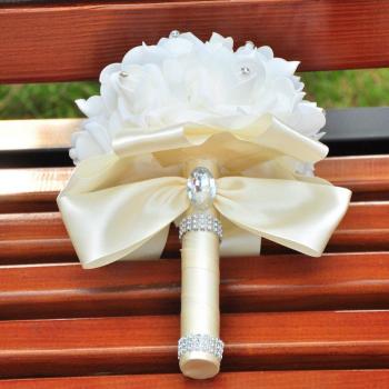 Bridal Bouquet with 9 Colors of PE Roses