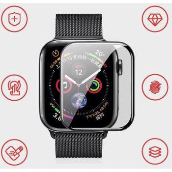 Film de Pantalla 3D Compatible con Apple Watch Series 7, 6, SE, 5, 4 - Vidrio Templado Transparente y Resistente a Arañazos HD, Ajuste Perfecto para Tamaños: 40mm, 44mm, 41mm, 45mm