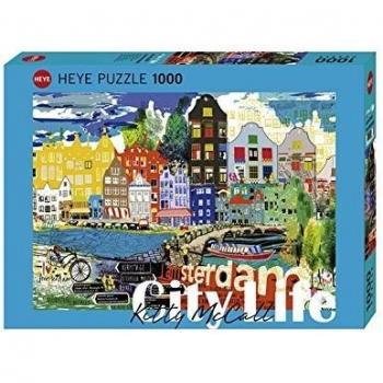 Puzzle 1000 Teile – Heye 29683 Kitty McCall City Life I Love Amsterdam