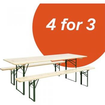 Kaiserkraft Ensemble Table & Bancs – Offre 4 sur 3