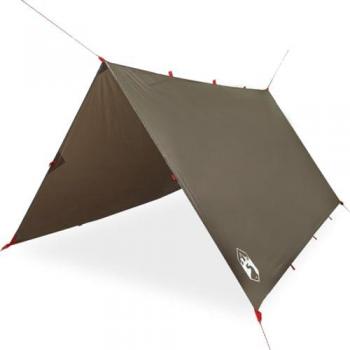 Brown Waterproof Camping Tarp 306x306 cm