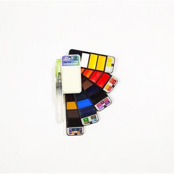 Set de acuarelas de viaje 18 colores, conjunto artístico