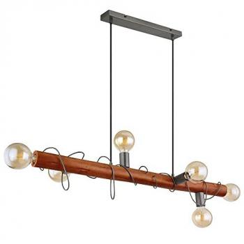 Suspension Bois Métal Réglable 6x E27