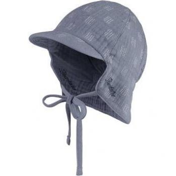 Gorra reversible con visera y protección para el cuello gris-azul