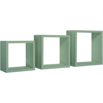 Mensole Cube Verde Acqua Marina su Parete
