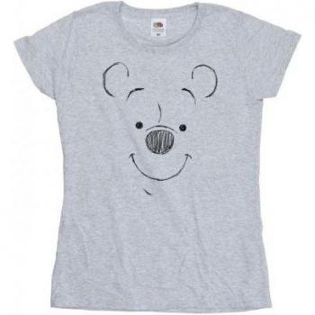 Winnie the Pooh Damen Baumwollshirt mit Gesicht in Grau