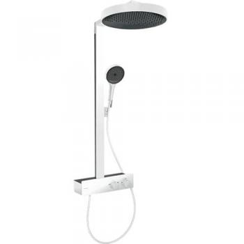 Hansgrohe Rainfinity - Ensemble de douche avec thermostatique, diamètre 36 cm, 3 jets, blanc mat 26853700