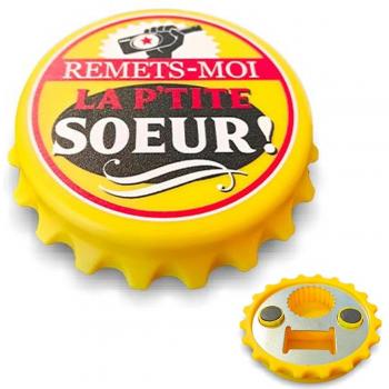 Lily's Treasure A2221 Sacca magnetica divertente “Rimetti la sorellina!” giallo 80x15 mm