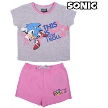 Grauer Kinder-Schlafanzug „Sonic“ für süße Träume
