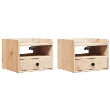 Ensemble de tables de chevet avec tiroir 2 pcs marron 38 x 36 x 29,5 cm