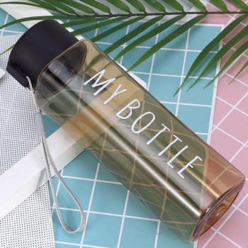 500ml Transparent Square Plastic Outdoor Water Cup