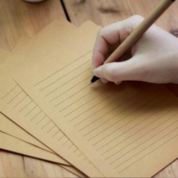 Bloc de papel de carta Kraft A5, 10 hojas/paquete