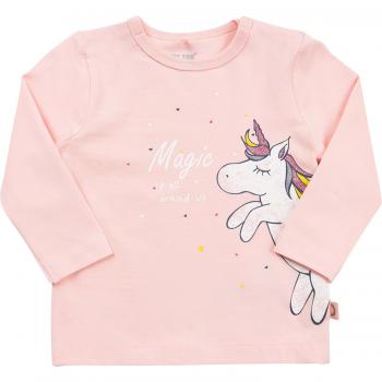 Bio‑Langarmshirt Rosa, Me Too, Einzeljersey – Größe 80