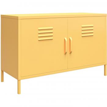 Cache Yellow Metal Locker with 2 Doors