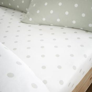 'Brushed Polka Dot' Cotton Fitted Sheet