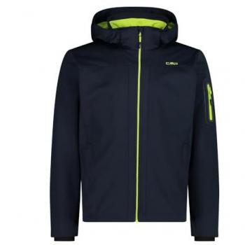 Chaqueta con capucha CMP Light Softshell negro amarillo neón - M