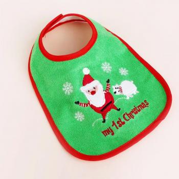 Embroidered Santa Claus Toddler Bib