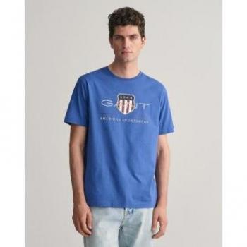 Gant Maglietta A Maniche Corte Archive Shield Regular Fit Blu S