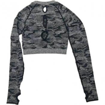 NADANBAO Women's Camo Fitness Long Sleeve Top