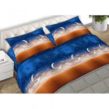 Biancheriaweb - Completo Lenzuola 100% Cotone Made Italy Fantasia Tramonto c.n., misura Matrimoniale colore Tramonto