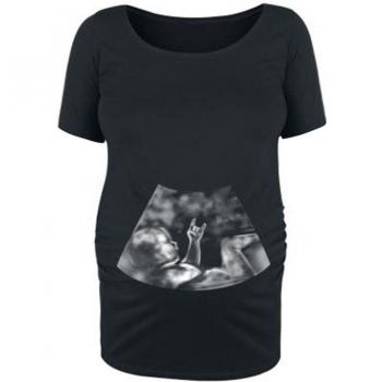 Top Materno Cuello Redondo Manga Corta