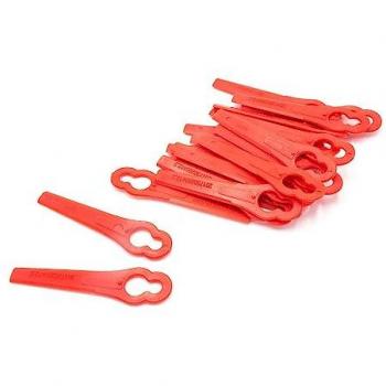 Vhbw - 20x lama di ricambio compatibile con Einhell bg-ct 18 Li, ge-ct 18 Li, rg-ct 18/1 Li tagliabordi - rosso, in plastica