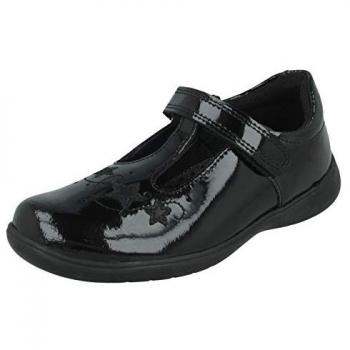 Start-Rite Girl's Star Jump Girls School Shoes - Black - Size: 11/G (Wide)