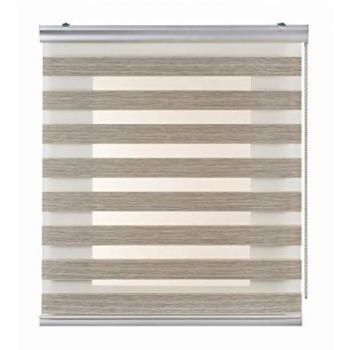 Estor Enrollable Doble Tejido Beige 180x250 cm