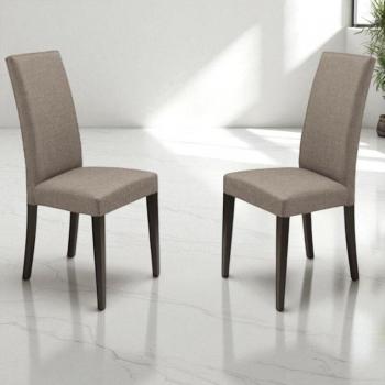 Capodarte Sedie in Caffè Latte, Gambe Legno Denver – Paio