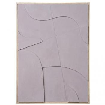 Epikasa Arte en Lienzo con Marco Madeline, Algodón y MDF Beige