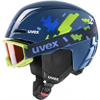 Uvex - viti set Skihelm Kinder blue puzzle