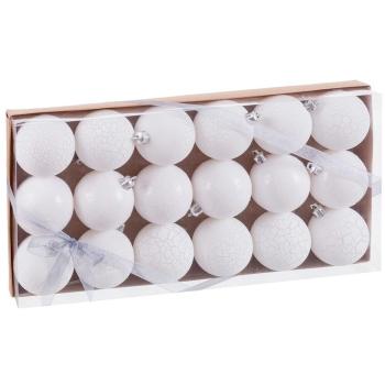 Bolas de Navidad Blancas de Plástico Ø 4 cm (18 Unidades)