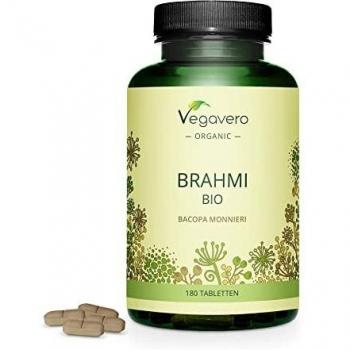 Vegavero Brahmi BIO‑Tabletten – Bio‑Gedächtnisboost 180 Stk