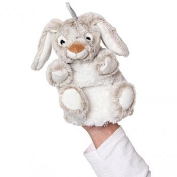 Handpuppe Hase grau-weiß 22 cm
