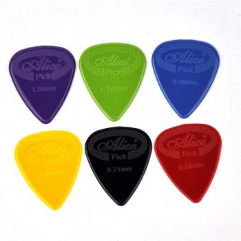 100pcs Mixed Thickness Alice AP-G Anti-Slip Nylon Guitar Picks