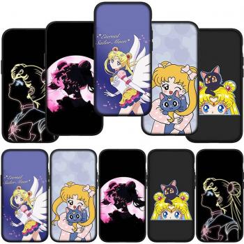 Anime Moon Girl Phone Cover for Samsung Galaxy and Xiaomi