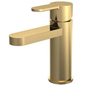 Nuie Eco Mono Basin Mixer with Waste Brushed Brass 110cm