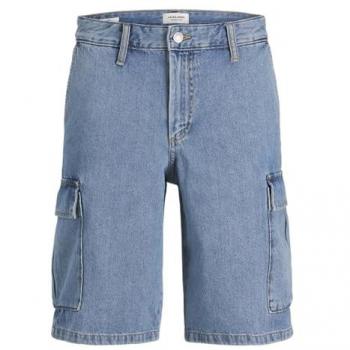 Jack & Jones Bermuda Jeans Bill JJWide Cargo Uomo in Denim