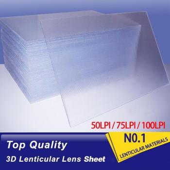 10 Stück 3D Lentikularfolie für Drucke, 50LPI/75LPI/100LPI, Haustierblick