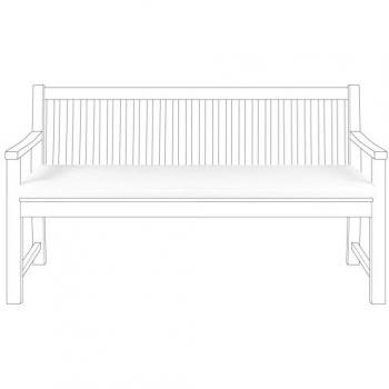BELIANI Outdoor Seat Bench Cushion Pad Polyester Water Resistant 152 cm White Vivara