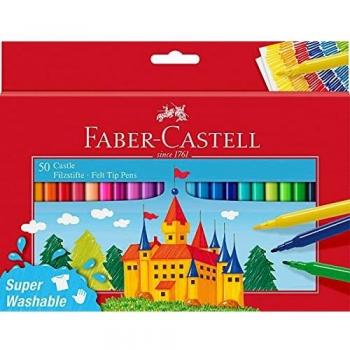 Ensemble de feutres Faber-Castell Château - Pointes moyennes - Étui en