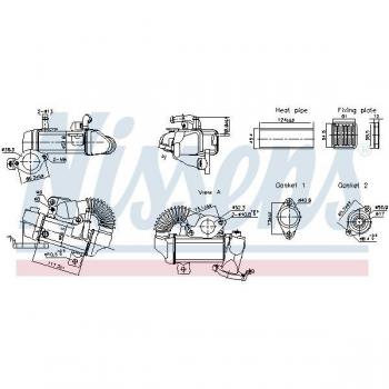 Échangeur de gaz d'échappement NISSENS 989494