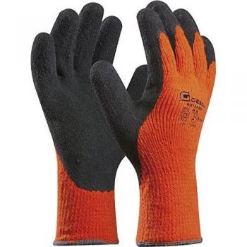 Arbeitshandschuh WINTER GRIP | Größe 10 | orange/schwarz | Kälteschutz | 1 Paar